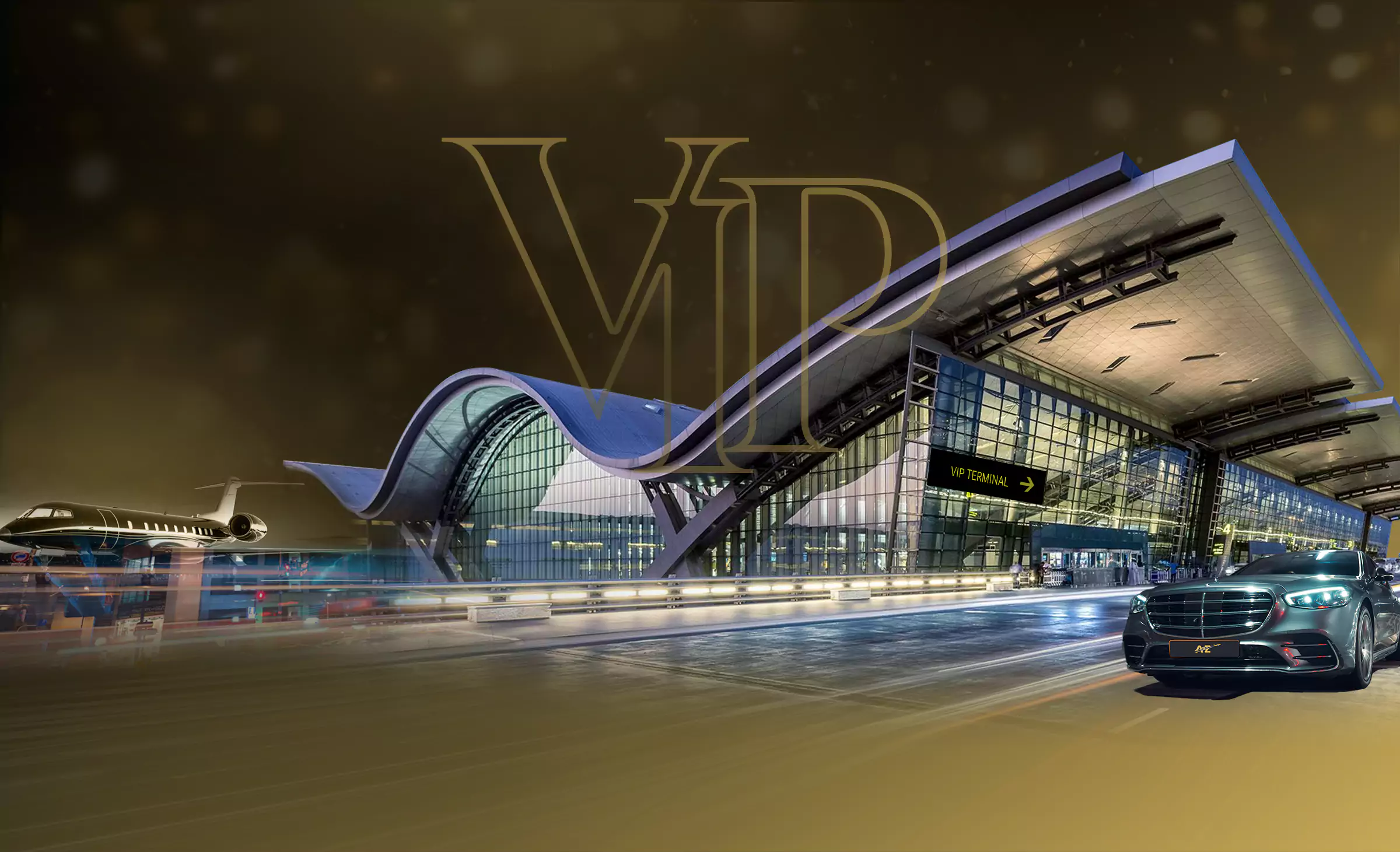 VIP Terminal charter slide a2z airport assist fast track f head page